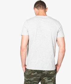 tee-shirt manches courtes imprime message gris7769701_3