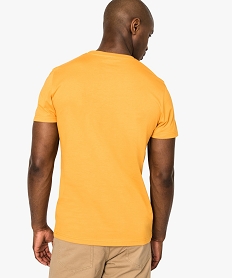 tee-shirt a manches courtes avec inscription sur lavant jaune7770801_3