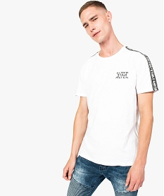 tee-shirt a manches courtes avec ruban message aux epaules blanc tee-shirts7771201_1