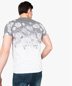 tee-shirt manches courtes motifs roses blanc7771901_3