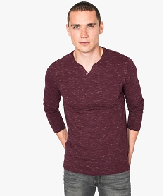 CHEMISE IMPRIME TEE-SHIRT BORDEAUX FONCE