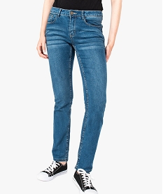 GEMO Jean stretch coupe Regular 5 poches Gris