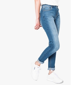 GEMO Jean femme slim denim stretch taille normale Gris