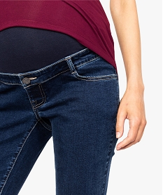 jean de grossesse slim 4 poches avec bandeau jersey bleu7781401_2