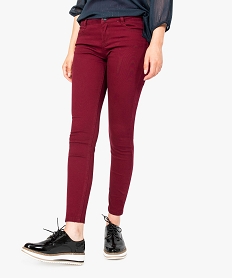 pantalon uni push-up coupe skinny rouge7786201_1