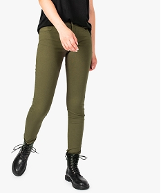 GEMO Pantalon uni push-up coupe skinny Vert
