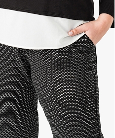 pantalon femme grande taille large et fluide imprime a taille elastiquee imprime7788101_2