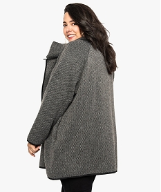 manteau femme facon cape en maille gris7790701_3
