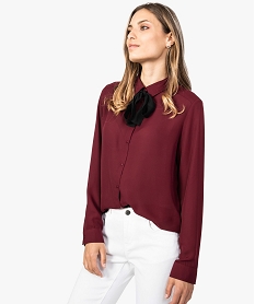 GEMO Chemisier avec lavallière violet standard
