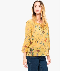 GEMO Blouse imprimée transparente argente