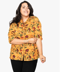 GEMO Blouse femme boutonnée et fluide à motifs Imprimé