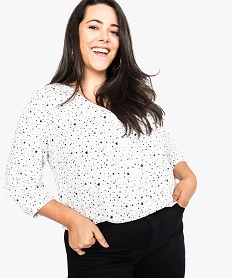GEMO Chemise imprimée avec encolure V jaune standard
