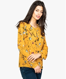 GEMO Blouse imprimée avec emmanchures volantées Imprimé