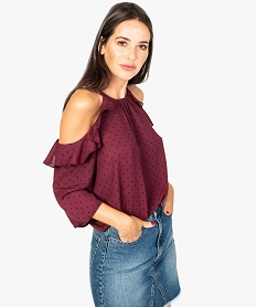 LING.BAS BRIGHT WHITE 11 BLOUSE BORDEAUX