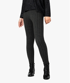 GEMO Pantalon moulant avec large ceinture élastique gris standard