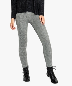 GEMO Pantalon moulant avec large ceinture élastique coloris assortis