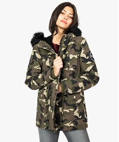 parka a capuche avec bord  amovible vert7807401_1