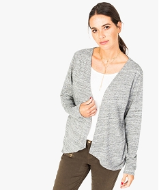 GEMO Gilet pailleté et débardeur 2 en 1 Gris