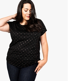 GEMO Tee-shirt femme grande taille à manches courtes à motifs Imprimé