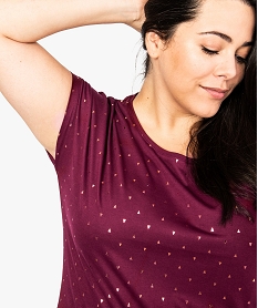 tee-shirt femme a manches courtes a motifs imprime7820801_2