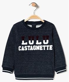 sweat molletonne a impression eponge - lulu castagnette bleu sweats7830301_1