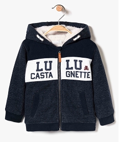 sweat zippe doublure sherpa - lulu castagnette bleu7831201_1