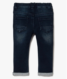 pantalon slim style denim a empiecements - lulu castagnette bleu jeans7831901_2