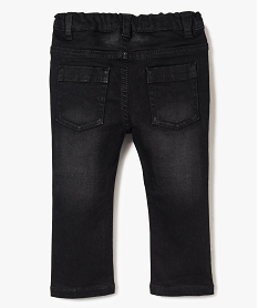 pantalon slim uni stretch a leger delavage noir jeans7832601_2