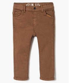 GEMO Pantalon slim 5 poches à taille réglable Orange