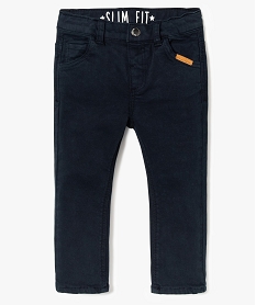 GEMO Pantalon slim 5 poches à taille réglable Bleu