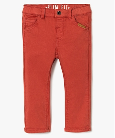 GEMO Pantalon slim 5 poches à taille réglable orange standard