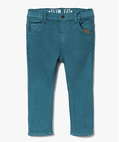 GEMO Pantalon slim 5 poches à taille réglable Bleu