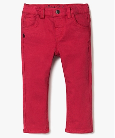 GEMO Pantalon en toile bébé garçon en matière stretch Rouge