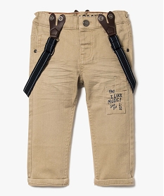 GEMO Pantalon à empiècements avec bretelles amovibles dore