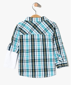 ensemble tee-shirt chemise a carreaux imprime7836601_2