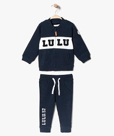 ensemble en molleton   sweatshirt pantalon bleu sweats7836801_1