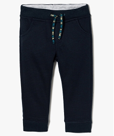 GEMO Pantalon coupe joff à rayures horizontales vert chine