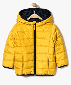 blouson matelasse a capuche jaune7838601_1