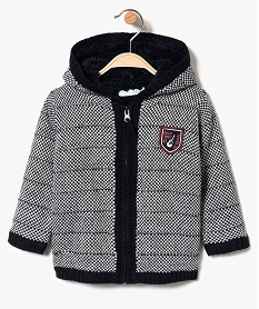 gilet a capuche double sherpa gris7840001_1