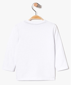 tee-shirt bebe garcon a manches longues avec motif blanc7843001_2