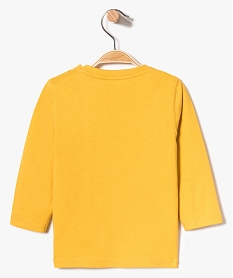 tee-shirt bebe garcon a manches longues avec motif jaune7843101_2