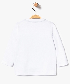 tee-shirt bebe garcon a manches longues avec motif blanc7845801_2