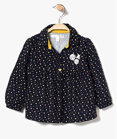 blouse evasee a pois asymetriques - lulu castagnette multicolore7852201_1