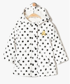 veste impermeable a capuche motifs pois - lulu castagnette noir7854201_1