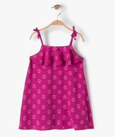 GEMO Robe bébé fille à manches longues à plastron volanté gris standard