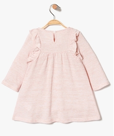 robe bebe fille a manches longues a plastron volante rose7860301_2