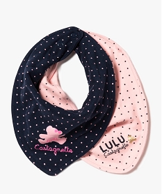 GEMO Lot de 2 bavoirs  façon bandana - Lulu Castagnette Rose