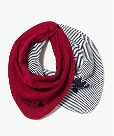 bavoir facon bandana (lot de 2) - lulu castagnette bleu7863701_1