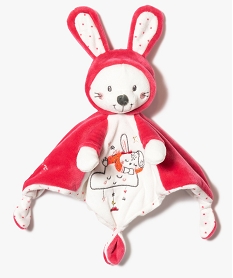 GEMO Doudou lapin en velours Rose