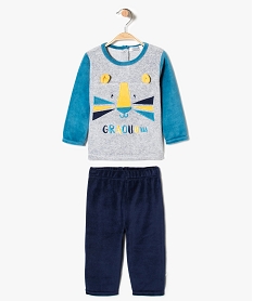 GEMO Pyjama 2 pièces en velours avec tête de lion sans pieds dore